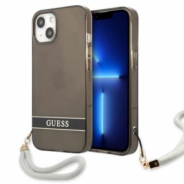 Guess GUHCP13SHTSGSK iPhone 13 mini 5,4" czarny|black hardcase Translucent Stap