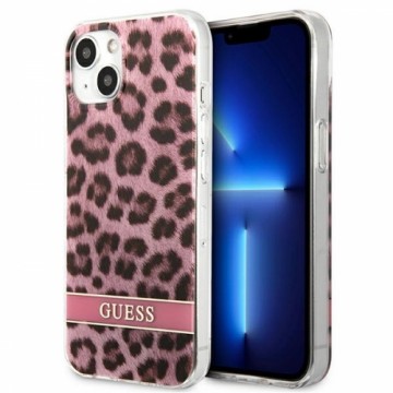 Guess GUHCP13SHSLEOP iPhone 13 mini 5,4" różowy|pink hardcase Leopard