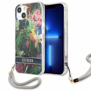 Guess GUHCP13SHFLSB iPhone 13 mini 5,4" niebieski|blue hardcase Flower Strap