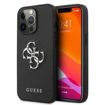 Guess GUHCP13LSA4GSBK iPhone 13 Pro|13 6,1" czarny|black hardcase Saffiano 4G Metal Logo