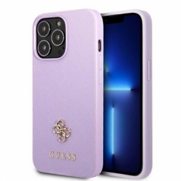 Guess GUHCP13LPS4MU iPhone 13 Pro | 13 6,1" purpurowy|purple hardcase Saffiano 4G Small Metal Logo