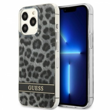 Guess GUHCP13LHSLEOK iPhone 13 Pro | 13 6,1" szary|grey hardcase Leopard