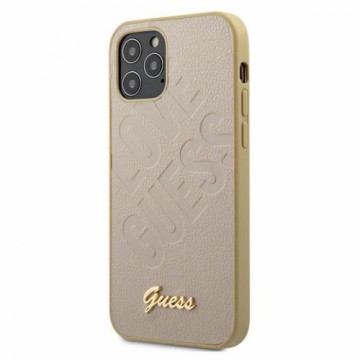 Guess GUHCP12SPUILGLG iPhone 12 mini 5,4" złoty|gold hardcase Iridescent Love Script Gold Logo