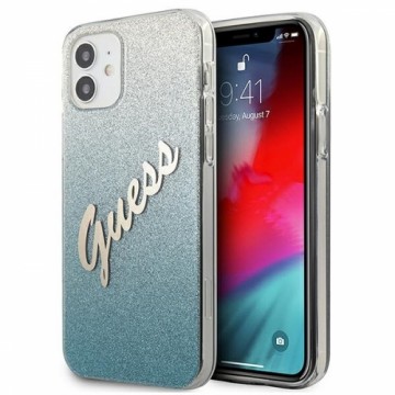 Guess GUHCP12SPCUGLSBL iPhone 12 mini 5,4" niebieski|blue hardcase Glitter Gradient Script