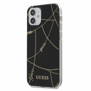 Guess GUHCP12SPCUCHBK iPhone 12 mini 5,4" czarny|black hardcase Gold Chain Collection