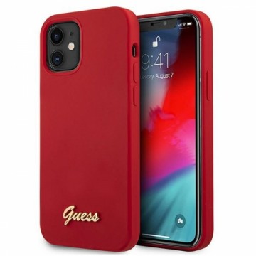 Guess GUHCP12SLSLMGRE iPhone 12 mini 5,4" czerwony|red hardcase Metal Logo Script