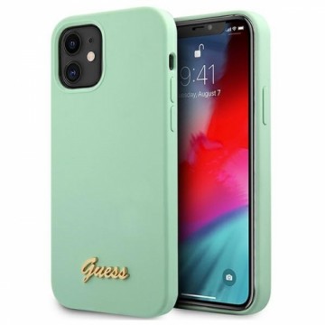 Guess GUHCP12SLSLMGGN iPhone 12 mini 5,4" zielony|green hardcase Metal Logo Script