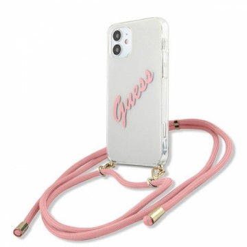 Guess GUHCP12SCRTVSPI iPhone 12 mini 5,4" różowy|pink hardcase Script Vintage