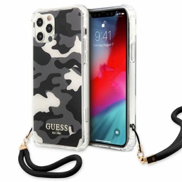 Guess GUHCP12MKSARBK iPhone 12|12 Pro 6,1" czarny|black hardcase Camo Collection