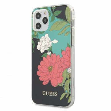 Guess GUHCP12MIMLFL01 iPhone 12|12 Pro 6,1" czarny|black N°1 Flower Collection