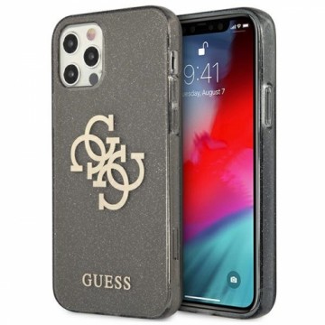 Guess GUHCP12LPCUGL4GBK iPhone 12 Pro Max 6,7" czarny|black hard case Glitter 4G Big Logo