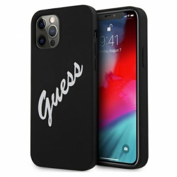 Guess GUHCP12LLSVSBW iPhone 12 Pro Max 6,7" czarno biały|black white hardcase Silicone Vintage