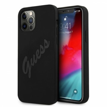 Guess GUHCP12LLSVSBK iPhone 12 Pro Max 6,7" czarny|black hardcase Script Vintage