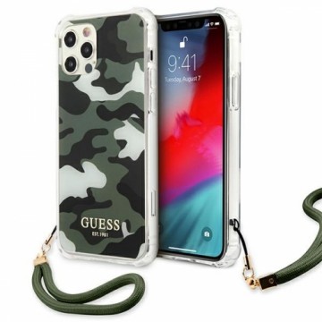 Guess GUHCP12LKSARKA iPhone 12 Pro Max 6,7" zielony|khaki hardcase Camo Collection