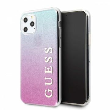 Guess GUHCN65PCUGLPBL iPhone 11 Pro Max różowo-niebieski|pink blue hard case Glitter Gradient