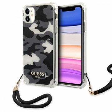 Guess GUHCN61KSARBK iPhone 11 6,1" | Xr czarny|black hardcase Camo Collection