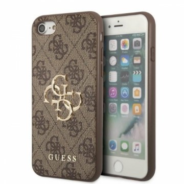 Guess GUHCI84GMGBR iPhone 7|8|SE 2020 | SE 2022 brązowy|brown hardcase 4G Big Metal Logo