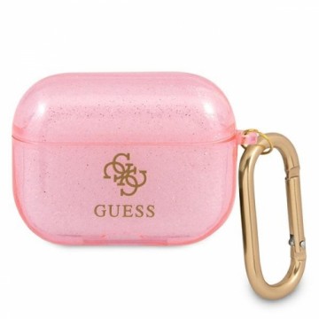 Guess GUAPUCG4GP AirPods Pro cover różowy|pink Glitter Collection