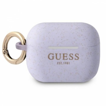 Guess GUAPSGGEU AirPods Pro cover purpurowy|purple Silicone Glitter