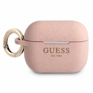 Guess GUAPSGGEP AirPods Pro cover różowy|pink Silicone Glitter