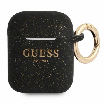 Guess GUA2SGGEK AirPods cover czarny|black Silicone Glitter