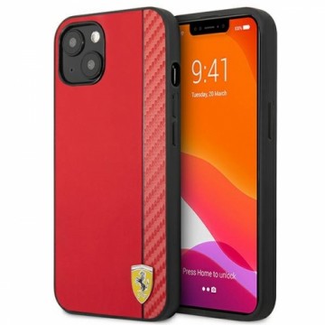 Ferrari FESAXHCP13SRE iPhone 13 mini 5,4" czerwony|red hardcase On Track Carbon Stripe