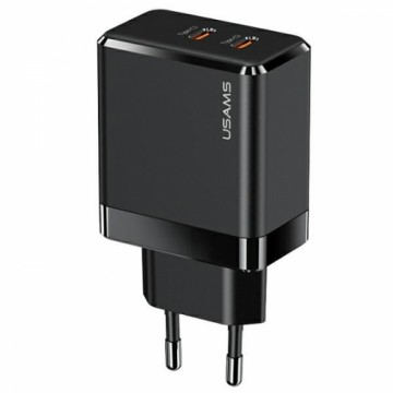 USAMS Ład. siec. 2xUSB-C T54 40W (only head) PD Fast Charging czarny|black CC172TC01 (US-CC172)