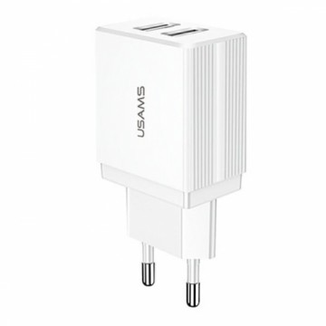 USAMS Ład. siec. 2xUSB T24 2,1A biały |white (только голова) CC90TC01 (US-CC090)