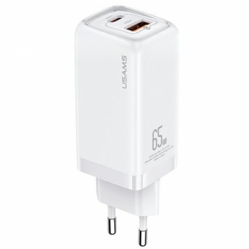 USAMS Ład. siec. 1xUSB-C+1xUSB T47 65W PD Fast Charging Super Si biały|white CC153TC02  (US-CC153)