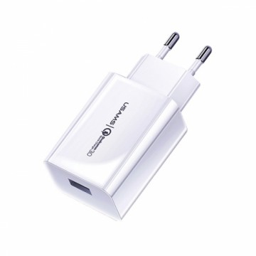 USAMS Ład. siec. 1xUSB T22 18W 3A QC3.0 (only head) Fast Charging biały|white CC83TC01 (US-CC083)