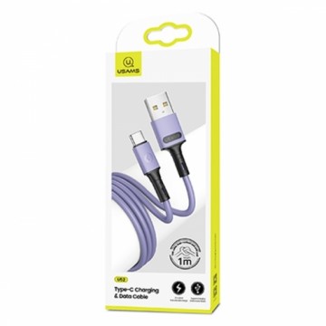 USAMS Kabel U52 USB-C 2A Fast Charge 1m purpurowy|purple SJ436USB04 (US-SJ436)