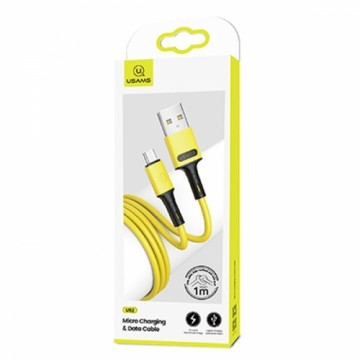 USAMS Kabel U52 microUSB 2A Fast Charge 1m żółty|yellow SJ435USB03 (US-SJ435)