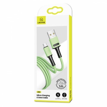 USAMS Kabel U52 microUSB 2A Fast Charge 1m zielony|green SJ435USB02 (US-SJ435)