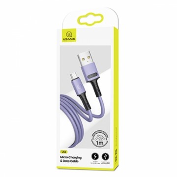 USAMS Kabel U52 microUSB 2A Fast Charge 1m purpurowy|purple SJ435USB04 (US-SJ435)