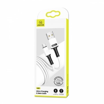 USAMS Kabel U52 microUSB 2A Fast Charge 1m biały|white SJ435USB01 (US-SJ435)