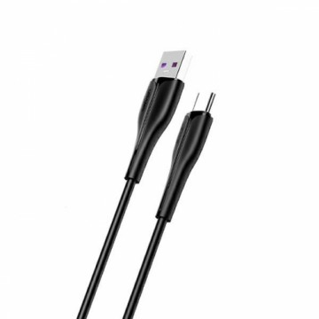 USAMS Kabel U38 USB-C 5A Fast Charge for OPPO|HUAWEI 1m czarny|black SJ376USB01 (US-SJ376)