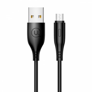 USAMS Kabel U18 microUSB 2A Fast Charge 1m czarny|black SJ268USB01 (US-SJ268)