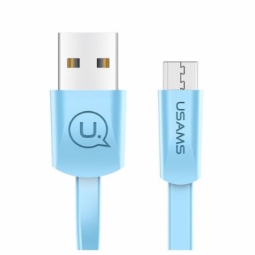 USAMS Kabel płaski U2 microUSB 1,2m niebieski|blue SJ201MIC04 (US-SJ201)