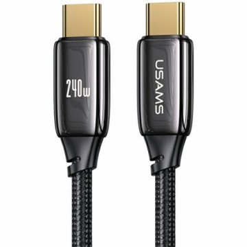 Кабель USAMS U82 braided USB-C - USB-C 1,2 м 240 Вт PD 3.1 Fast Charging |black | SJ580USB01 (US-SJ580)