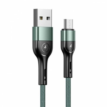 USAMS Kabel pleciony U55 2A micro USB zielony|green 1m SJ450USB02 (US-SJ450)