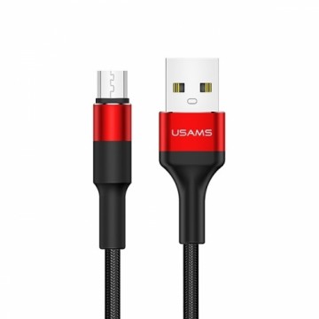 USAMS Kabel pleciony U5 2A micro USB czerwony|red 1,2m SJ224USB02 (US-SJ224)