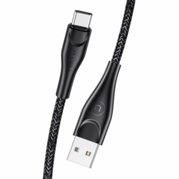 USAMS Kabel pleciony U41 USB-C 3m 2A czarny|black SJ398USB01 (US-SJ398) Fast Charge