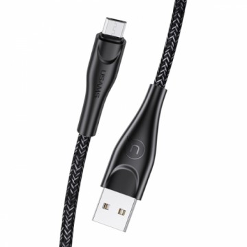 USAMS Kabel pleciony U41 microUSB 3m 2A czarny|black SJ399USB01 (US-SJ399) Fast Charge