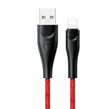 USAMS Kabel pleciony U41 lightning 3m 2A czerwony|red SJ397USB02 (US-SJ397) Fast Charge