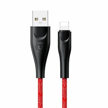 USAMS Kabel pleciony U41 lightning 1m 2A czerwony|red SJ391USB02 (US-SJ391) Fast Charge