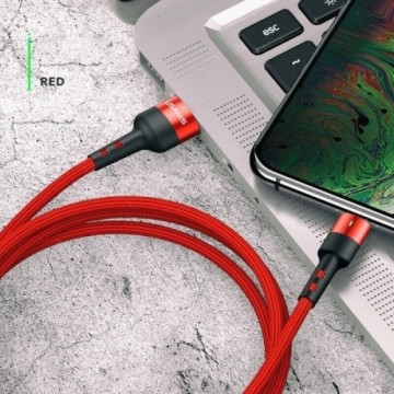 USAMS Kabel pleciony U26 USB-C 1m 1szt. for set 3A Fast Charging czerwony|red SJ313TC02 (US-SJ313)