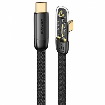 USAMS Kabel kątowy USB-C na USB-C PD 100W Fast Charging Iceflake Series 2m czarny|black SJ587USB01 (US-SJ587)