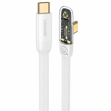 USAMS Kabel kątowy USB-C na USB-C PD 100W Fast Charging Iceflake Series 2m biały|white SJ587USB02 (US-SJ587)