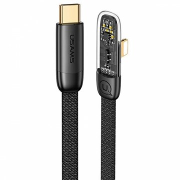 USAMS Kabel kątowy USB-C na Lightning PD 20W Fast Charging Iceflake Series 2m czarny|black SJ586USB01 (US-SJ586)