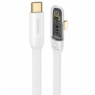 USAMS Kabel kątowy USB-C na Lightning PD 20W Fast Charging Iceflake Series 2m biały|white SJ586USB02 (US-SJ586)